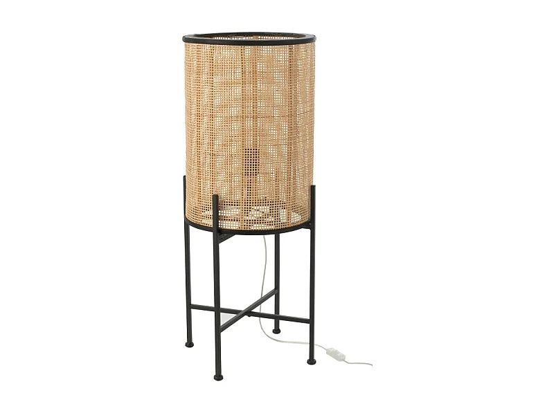 Farola de madera natural 30x30x77 cm