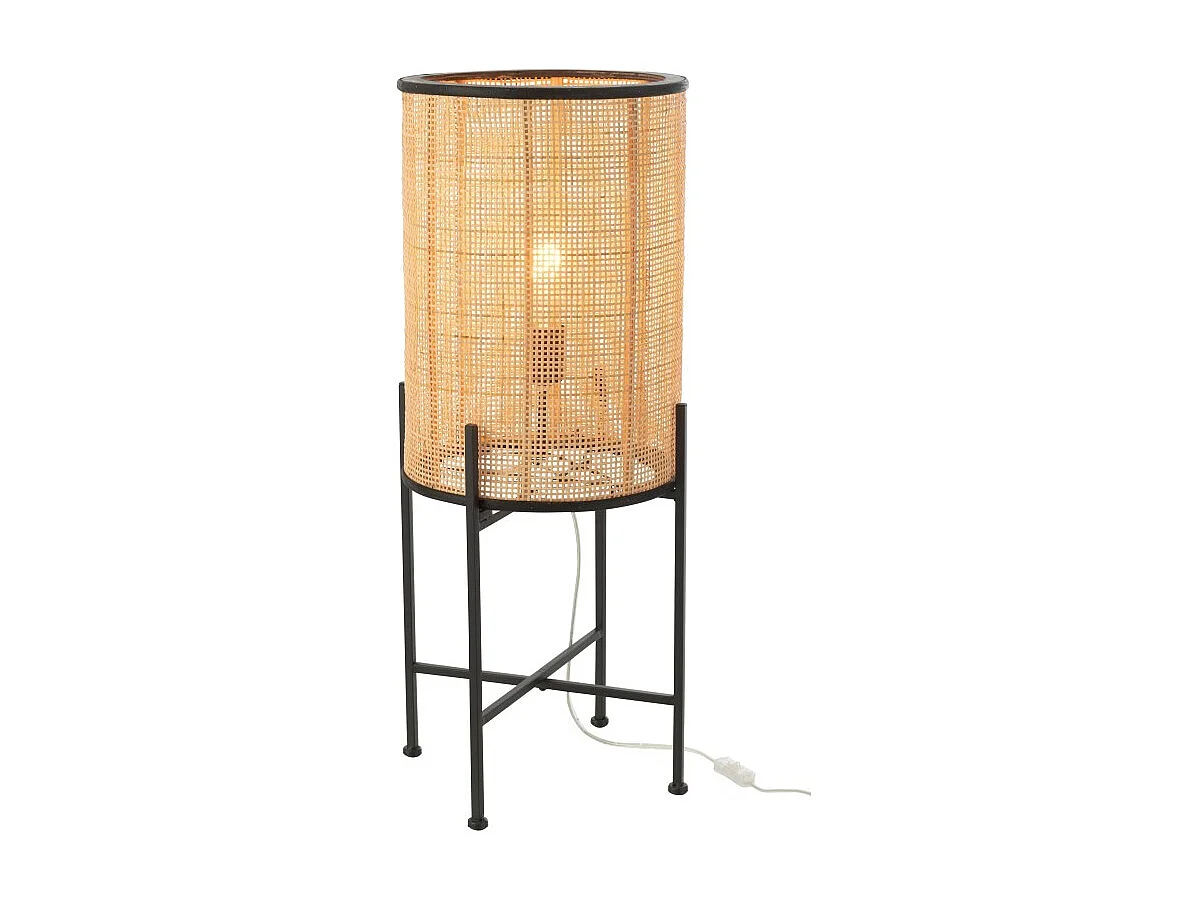 Farola de madera natural 30x30x77 cm