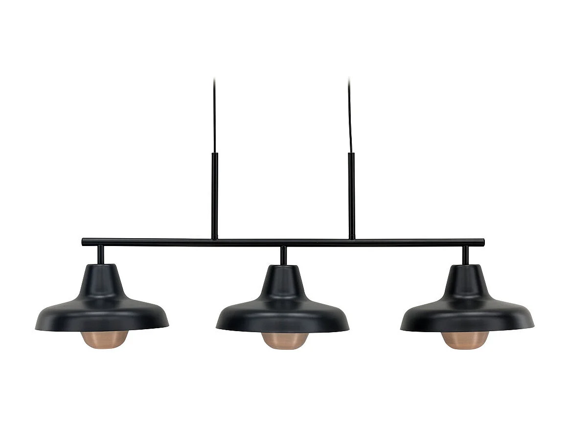 Suspension Design 3 Lampes "Stoten" 112cm Noir