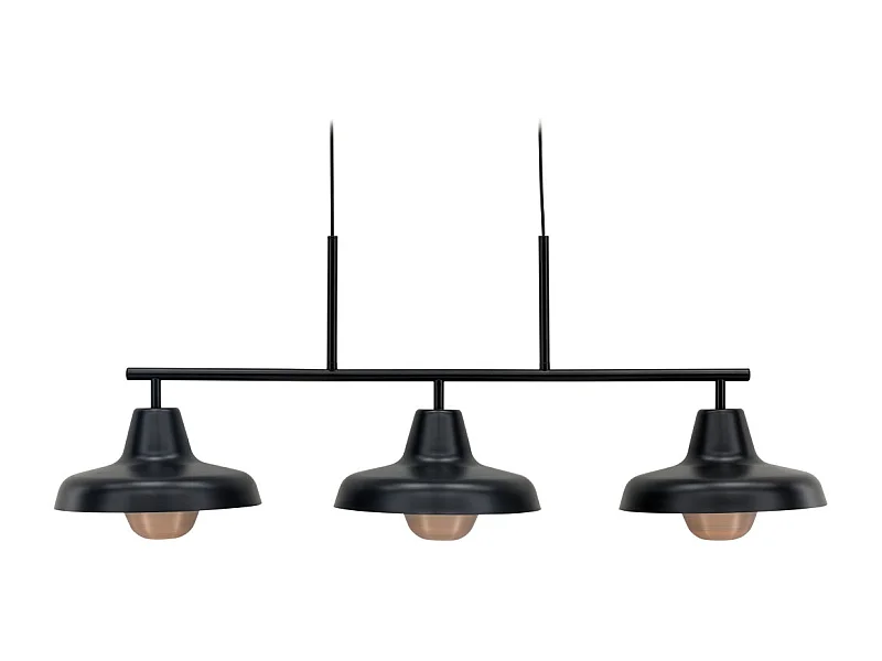 Suspension Design 3 Lampes "Stoten" 112cm Noir