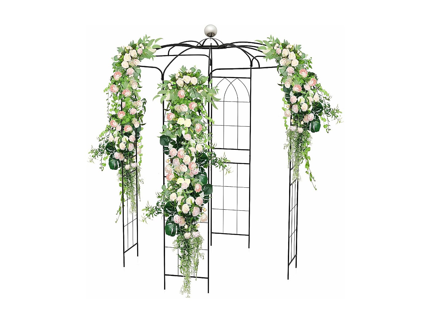 Arche de Jardin pour Plantes Grimpantes en Forme de Cage à Oiseaux