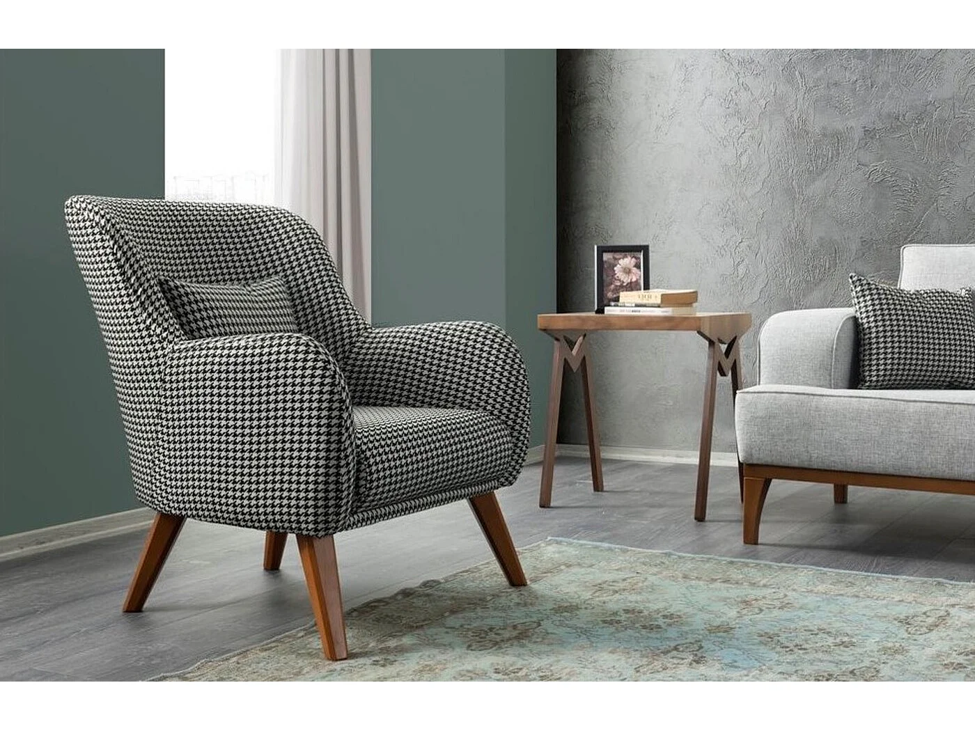 Fauteuil ATLAS noir et blanc