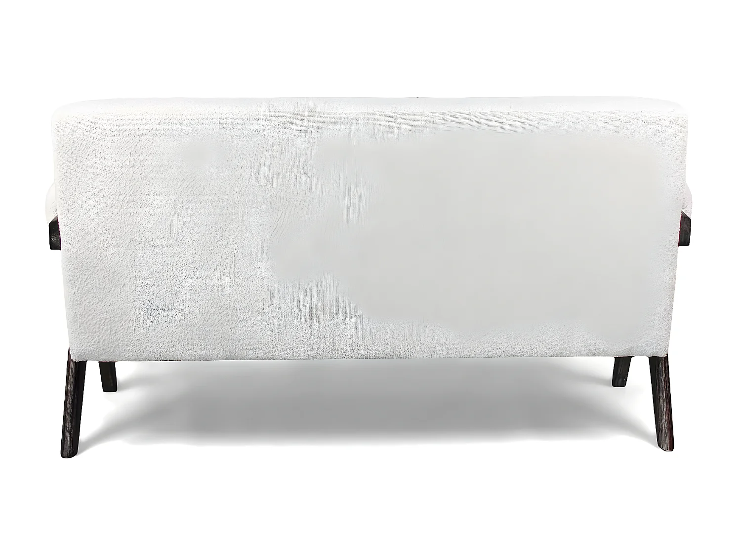 Canada - Canapé 2/3 places en bois massif de Parawood et tissu bouclé anti-tache