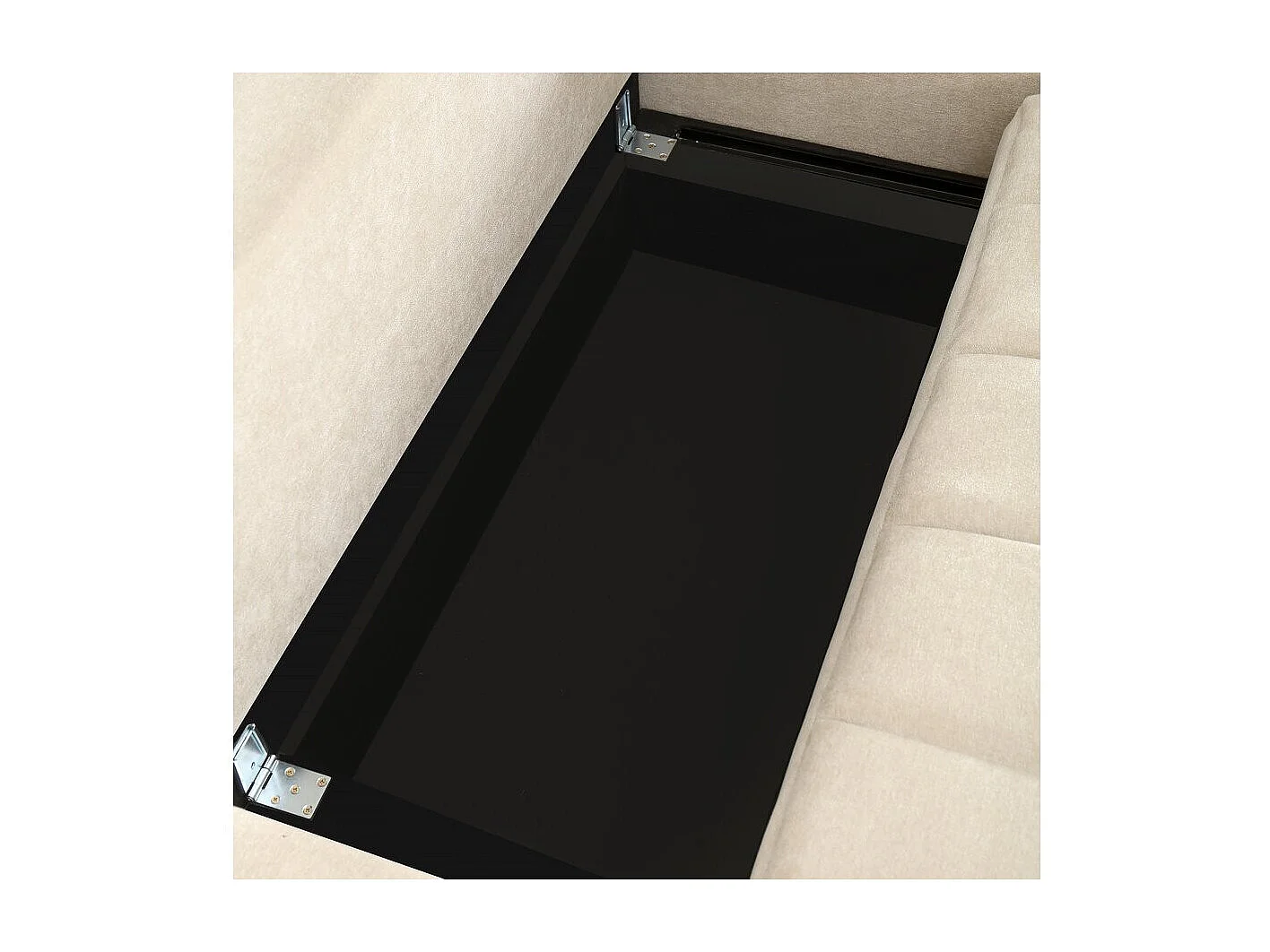 Canapé d'angle convertible tissu chenille 3 places - "Trocadero" - Beige