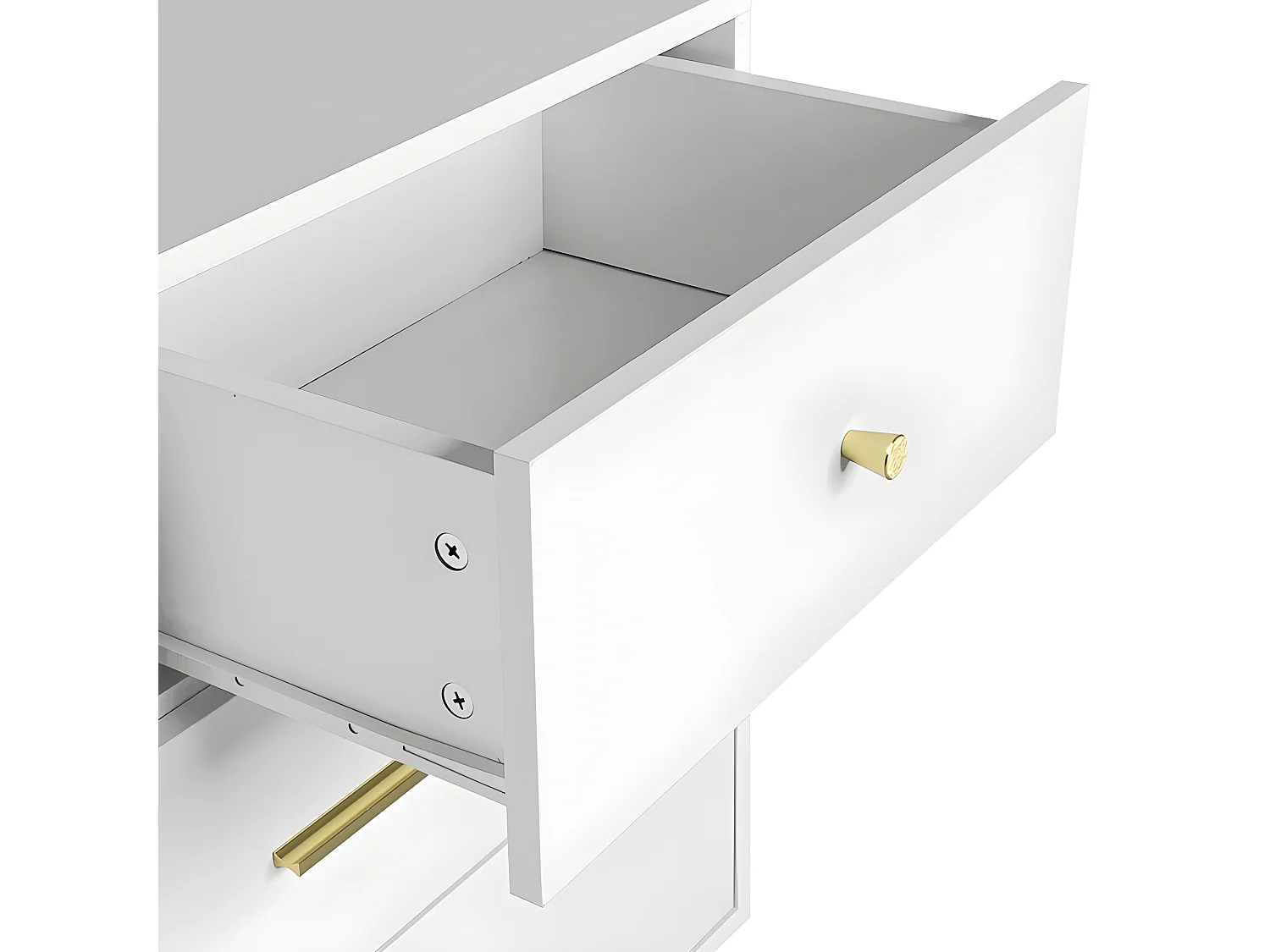 Laag dressoir - 7 lades - spaanplaat - Wit