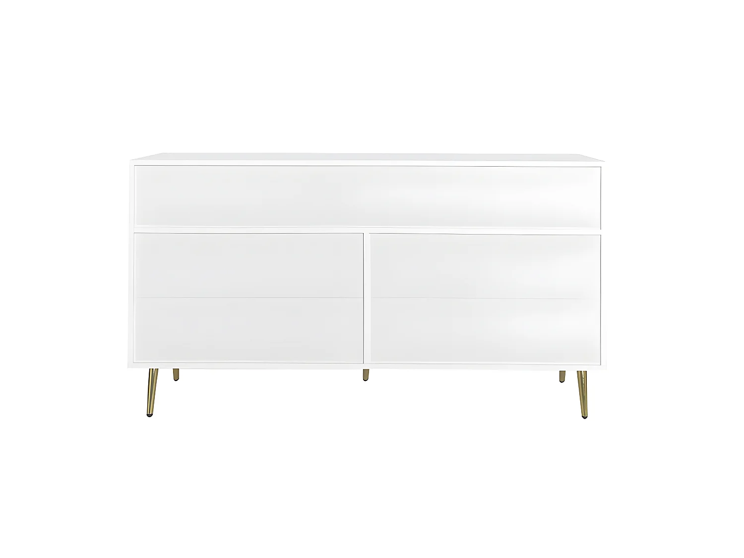 Laag dressoir - 7 lades - spaanplaat - Wit