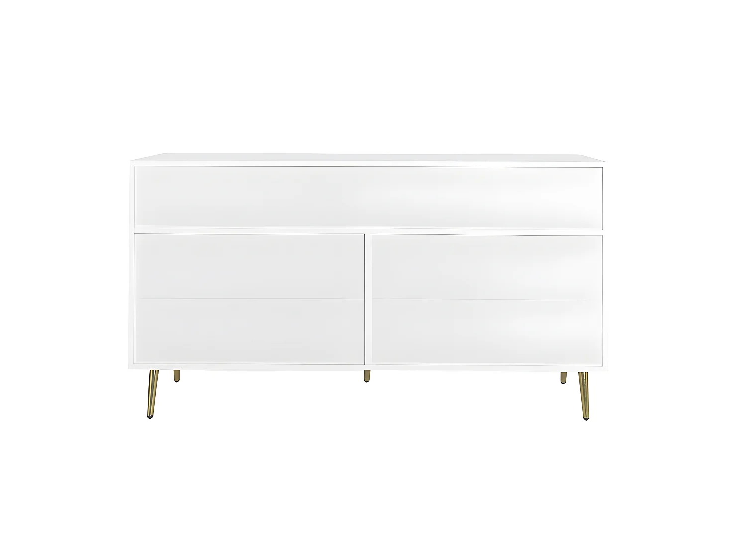 Aparador baixo - 7 gavetas - aglomerado - Branco