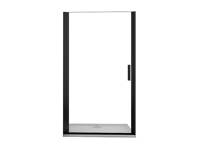 Porta de duche Bater Perfil preto mate Vidro Anticalcário 8mm (887-917)x2000mm-AICA