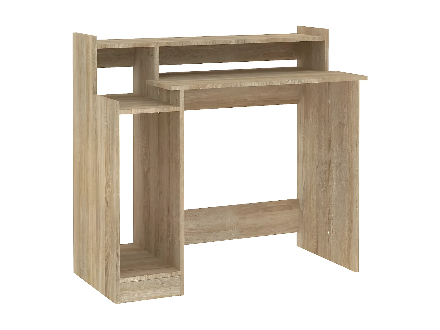 Bureau avec lumières LED Chêne 97x45x90 cm Bois d'ingénierie