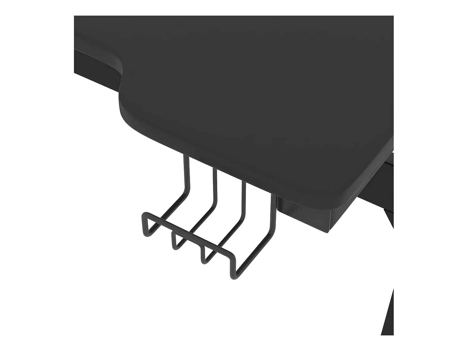 Gamingbureau met Z-vormige poten LED 90x60x75 cm zwart