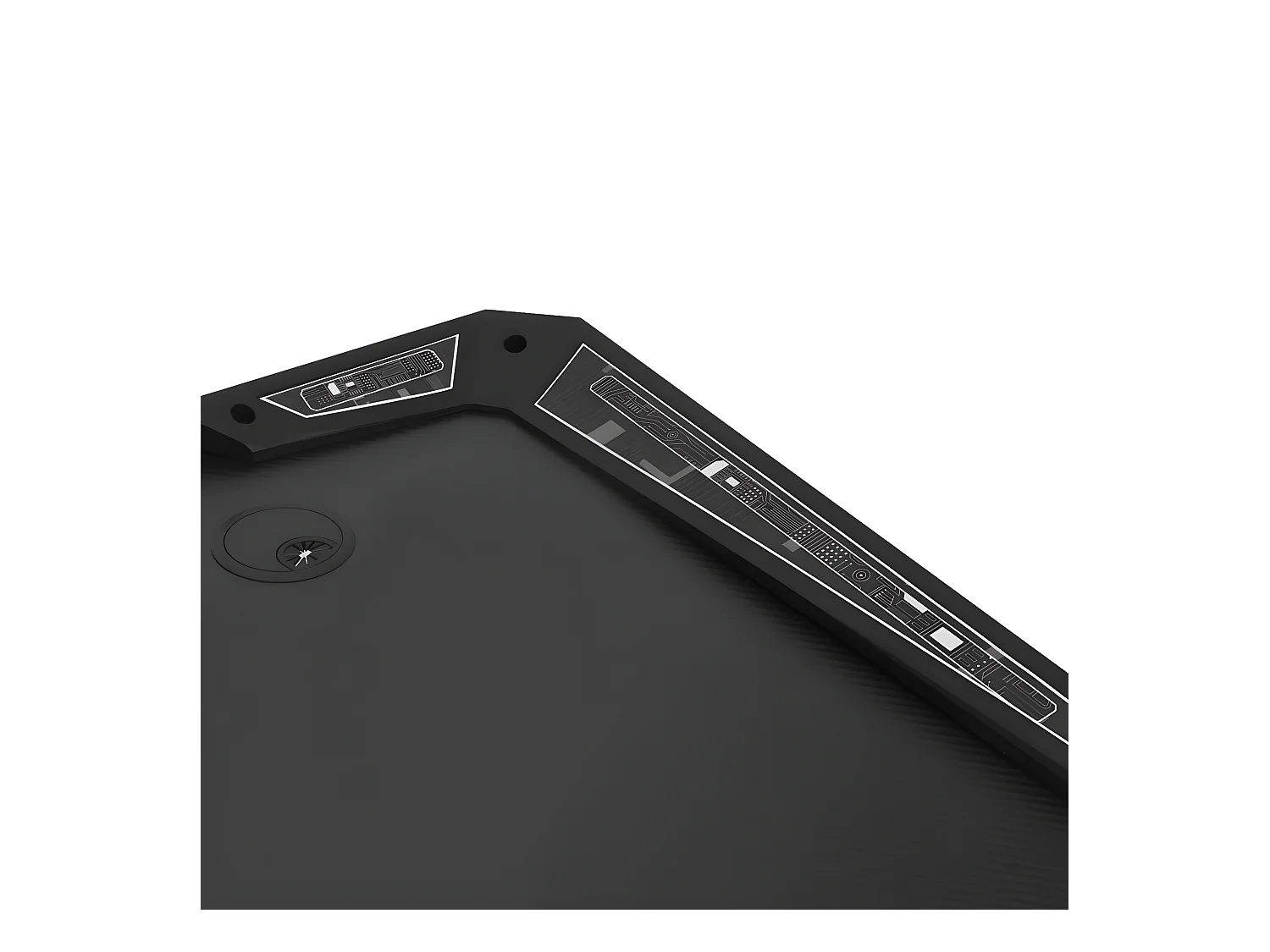 Gamingbureau met Y-vormige poten LED 90x60x75 cm zwart