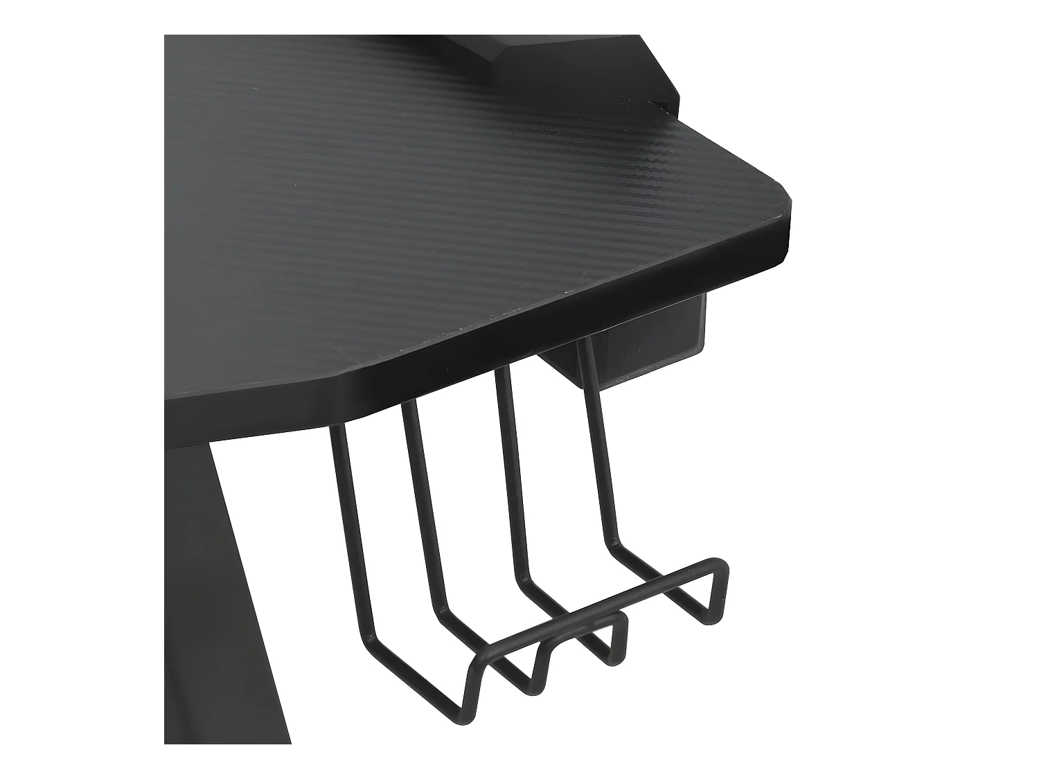 Gamingbureau met Y-vormige poten LED 90x60x75 cm zwart