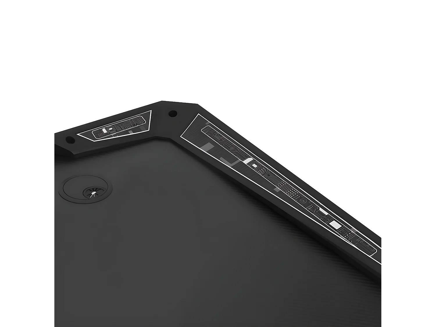 Secretária de gaming c/ luzes LED forma de Y 90x60x75 cm preto