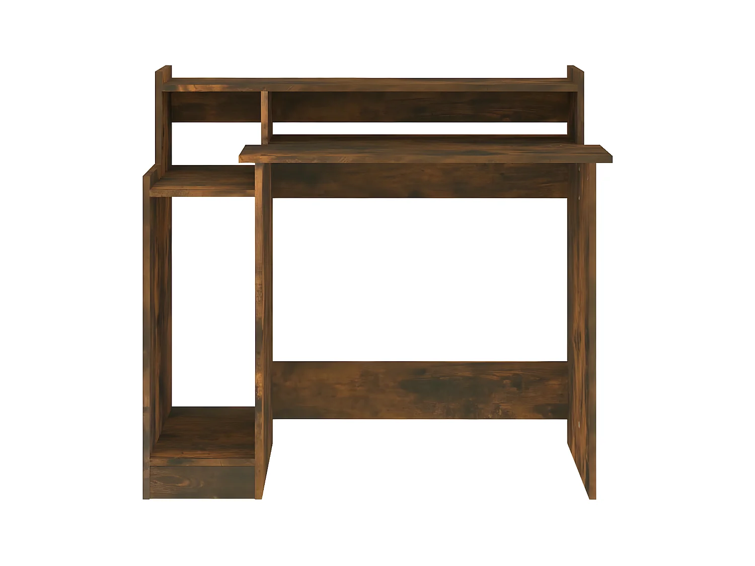 Bureau met LED-verlichting 97x45x90 cm hout gerookt eikenkleur