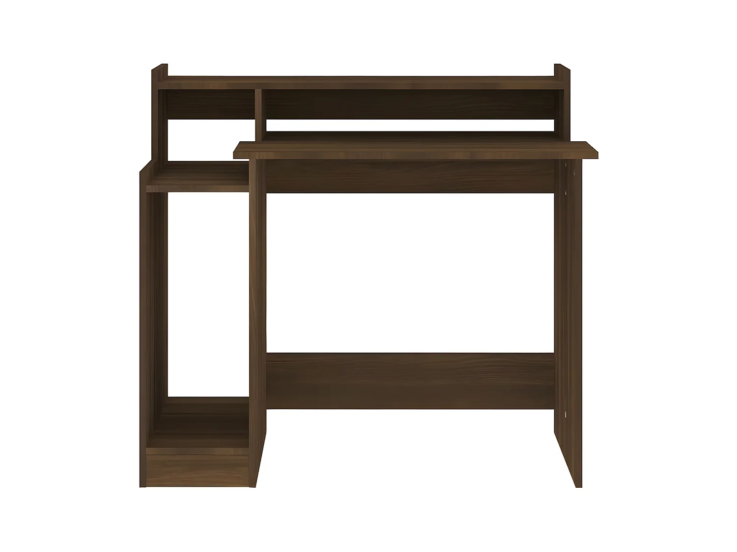 Bureau met LED-verlichting 97x45x90 cm hout bruin eikenkleur