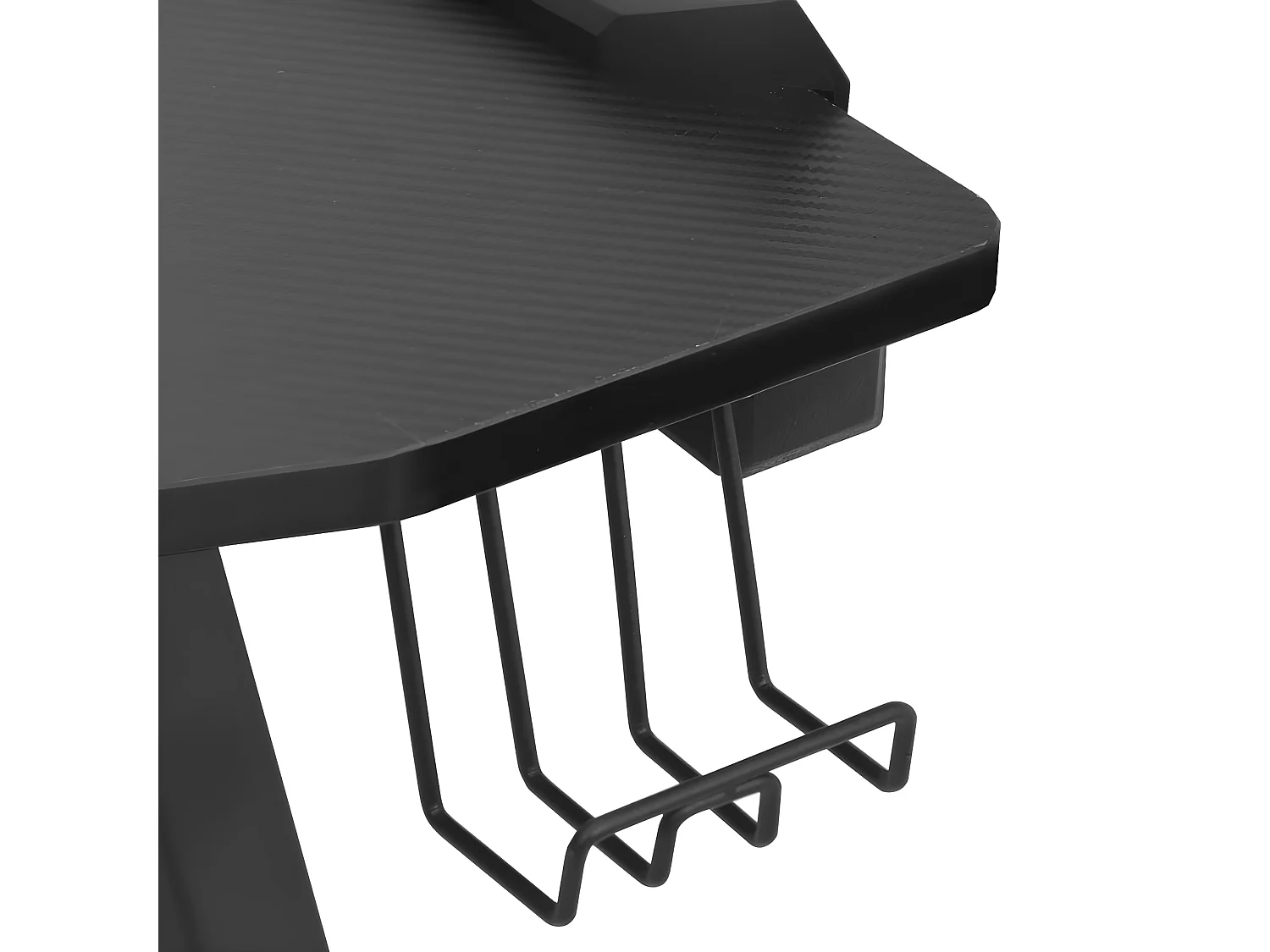 Escritorio gaming LED con forma de Y negro 110x60x75cm