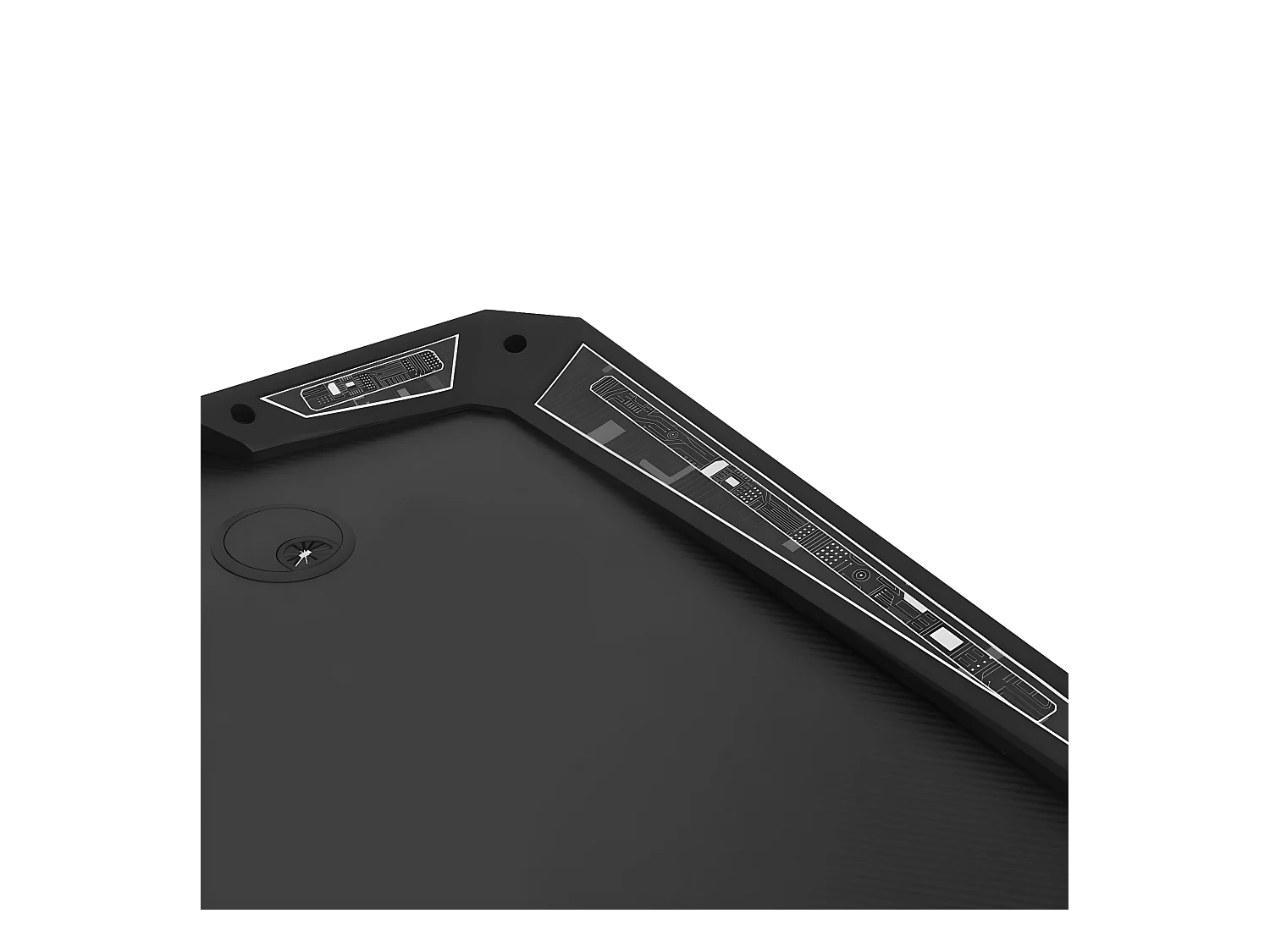 Gamingbureau met Y-vormige poten LED 110x60x75 cm zwart