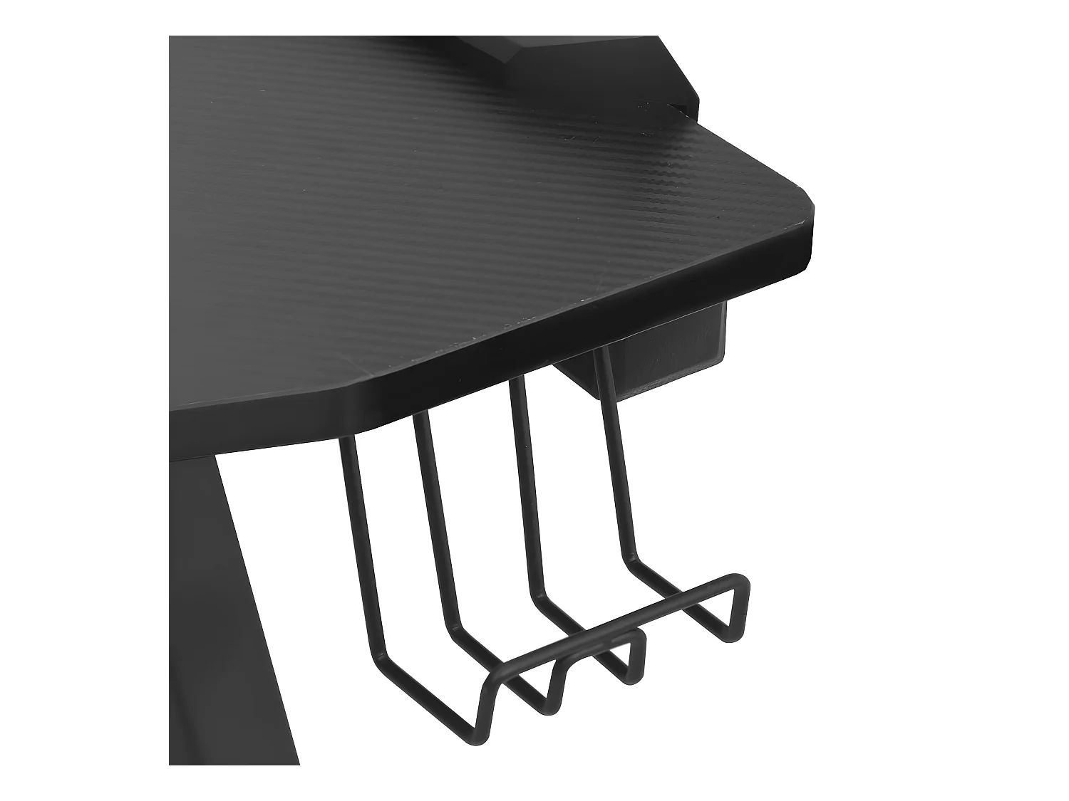 Gamingbureau met Y-vormige poten LED 110x60x75 cm zwart
