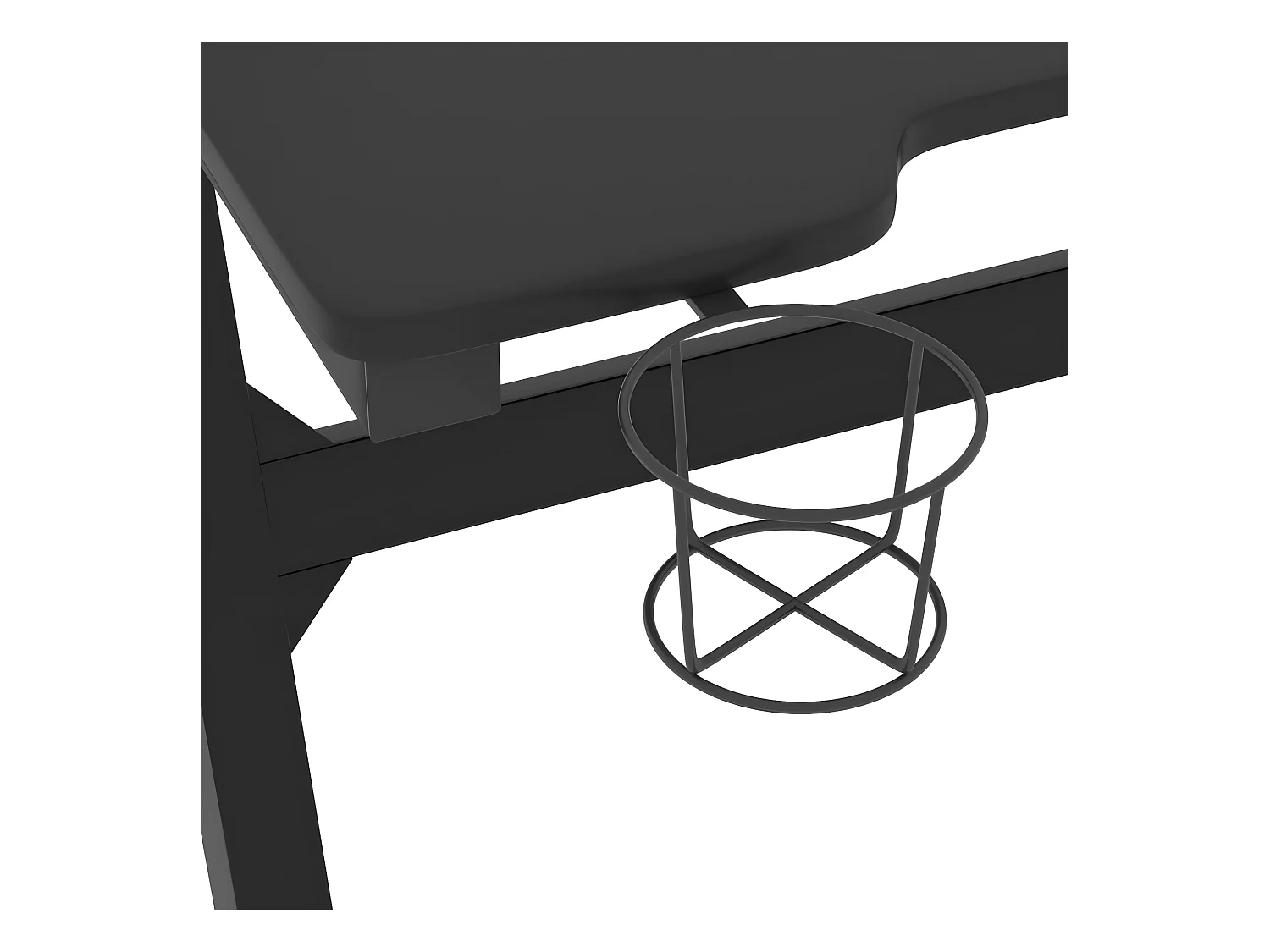 Gamingbureau met Z-vormige poten LED 110x60x75 cm zwart