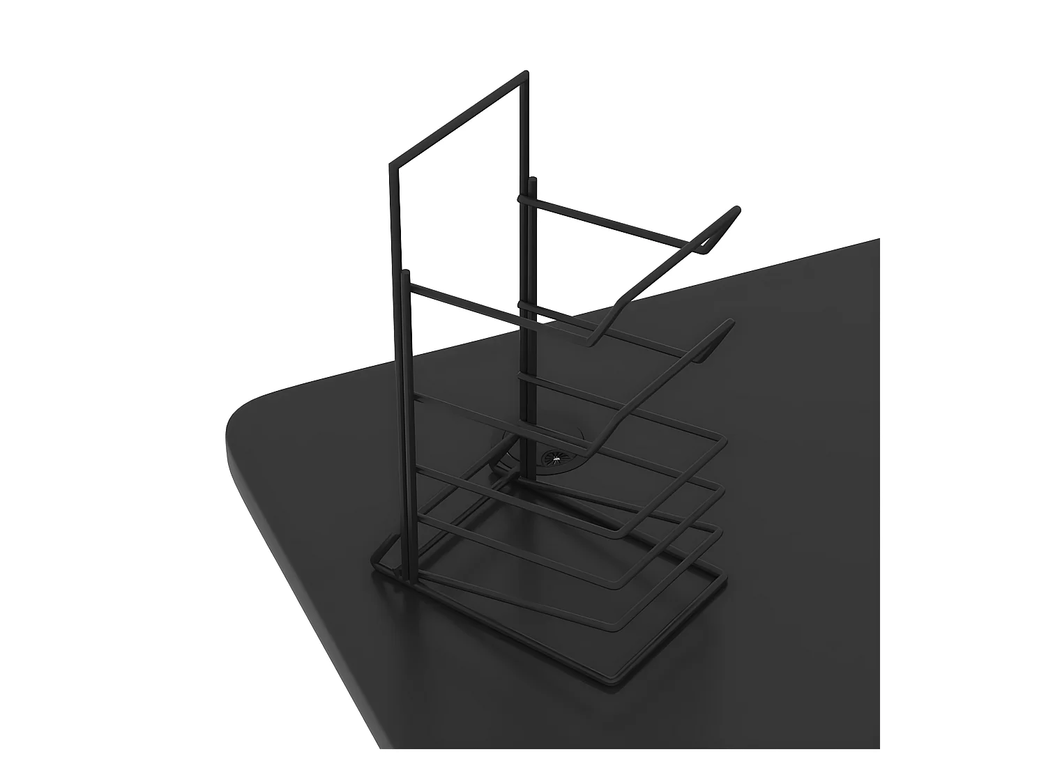 Gamingbureau met Z-vormige poten LED 110x60x75 cm zwart