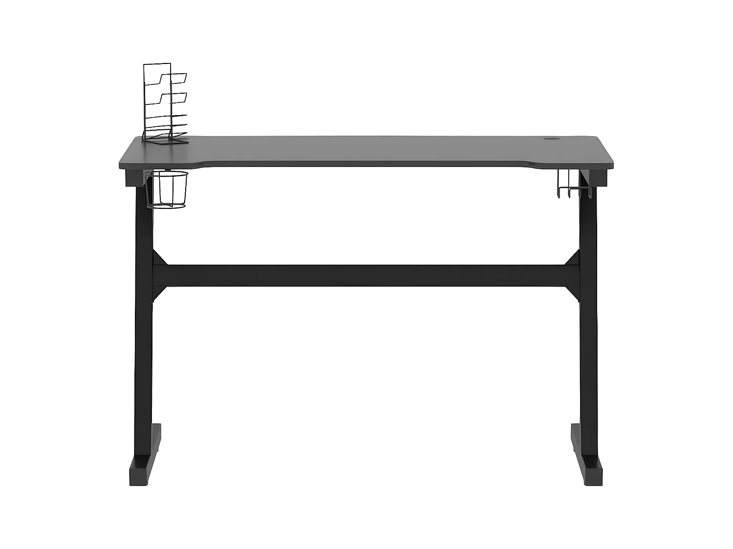 Gamingbureau met Z-vormige poten LED 110x60x75 cm zwart