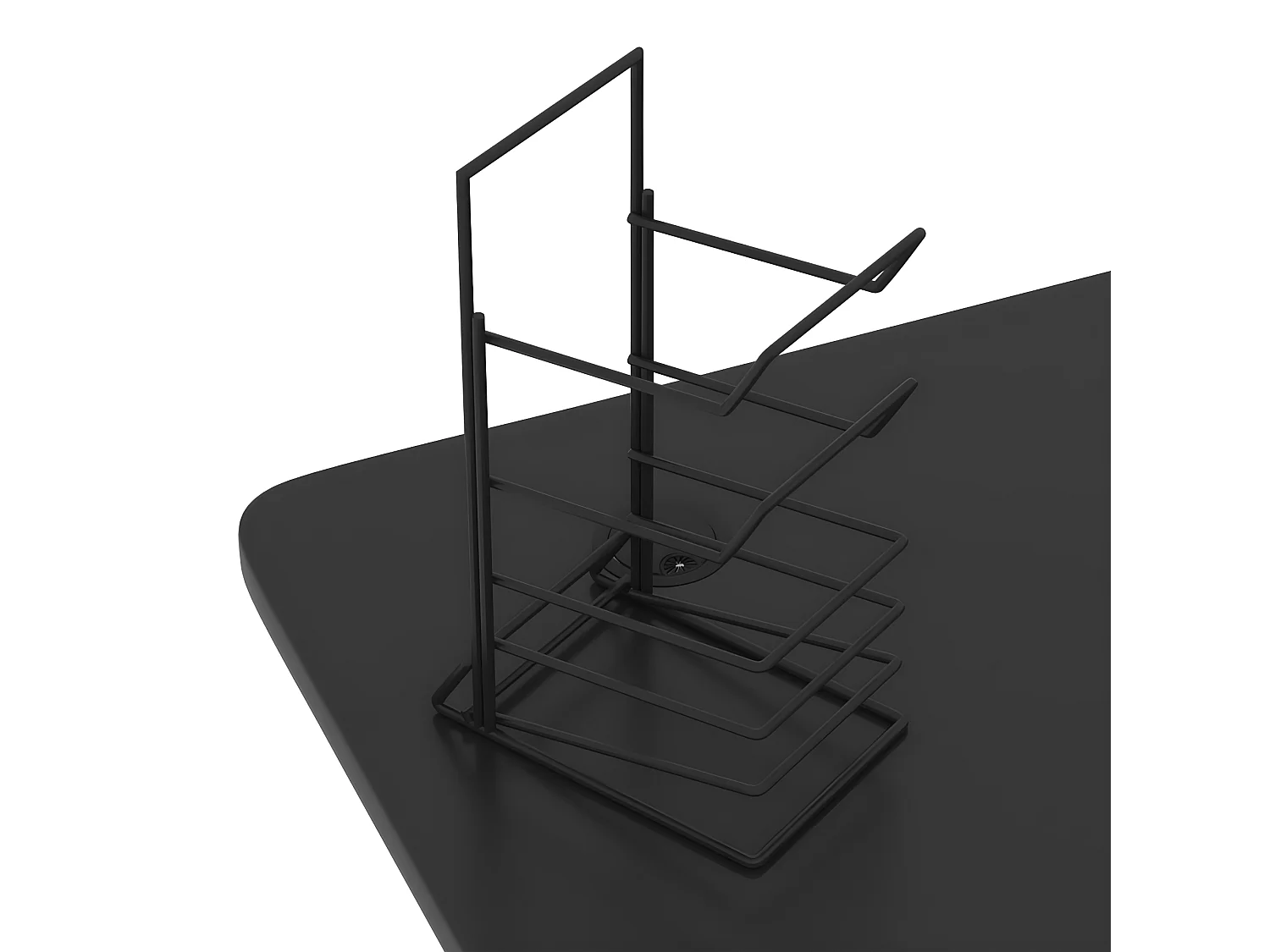 Secretária de gaming c/ luzes LED forma de Z 110x60x75 cm preto