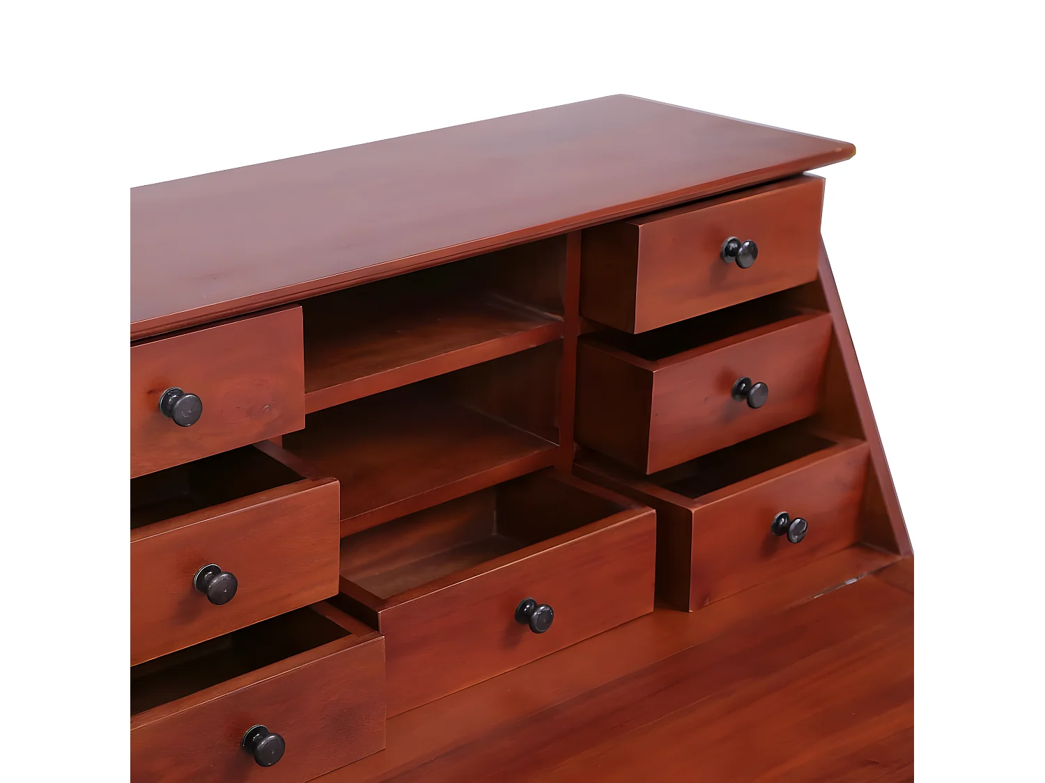 Secretaire 78x42x103 cm massief mahoniehout bruin