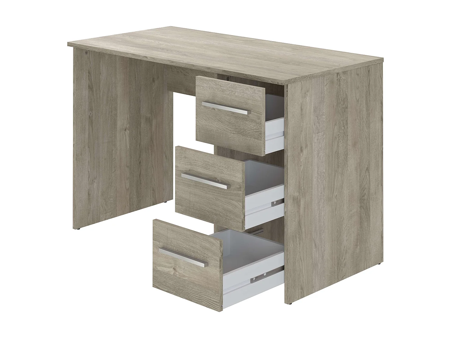 Bureau SAME 3 tiroirs 110x56x74 cm chêne TALESA