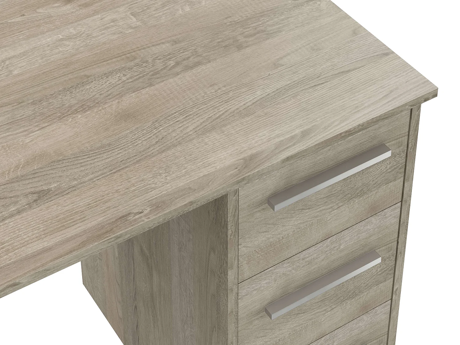 Bureau SAME 3 tiroirs 110x56x74 cm chêne TALESA