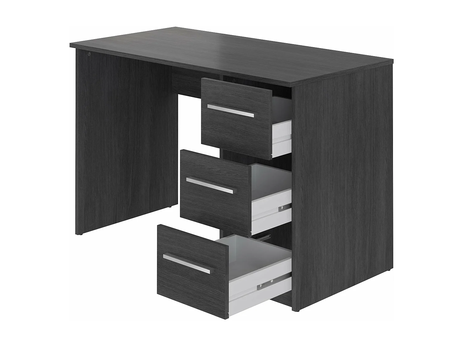 Bureau SAME 3 tiroirs 110x56x74 cm chêne gris cendré TALESA