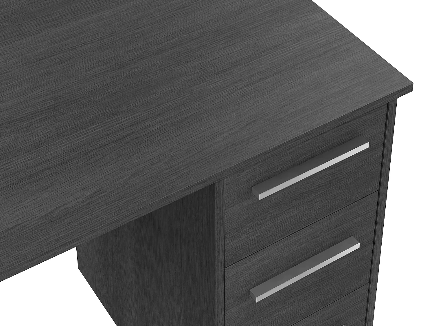 Bureau SAME 3 tiroirs 110x56x74 cm chêne gris cendré TALESA