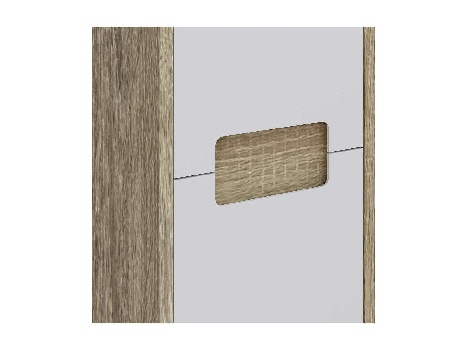 Colonne de salle de bain TIAS 2 portes 140x30x27 cm chêne et blanc T-BATH