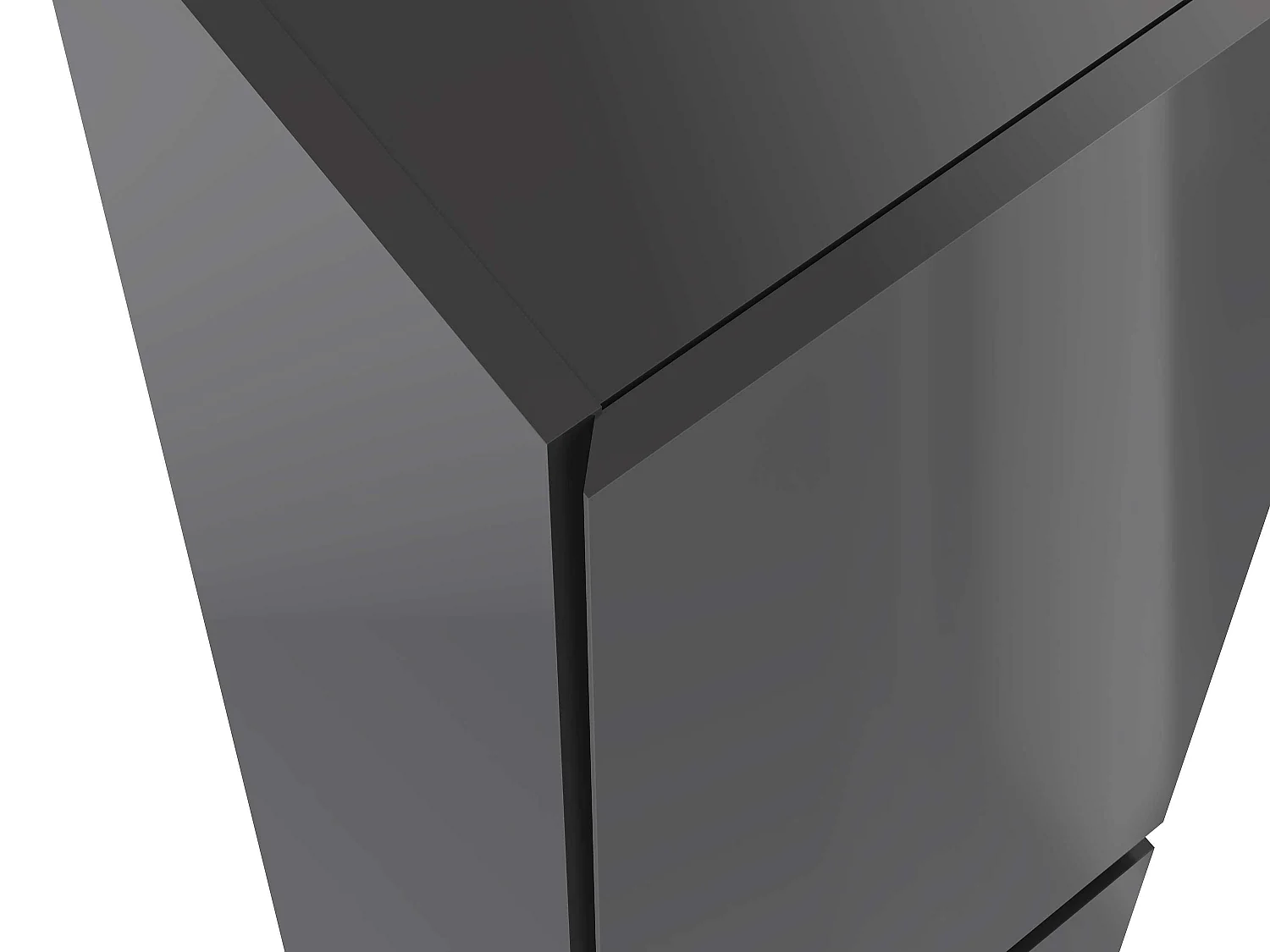 Colonne de salle de bain NELI 2 portes 140x30x27 cm gris anthracite T-BATH