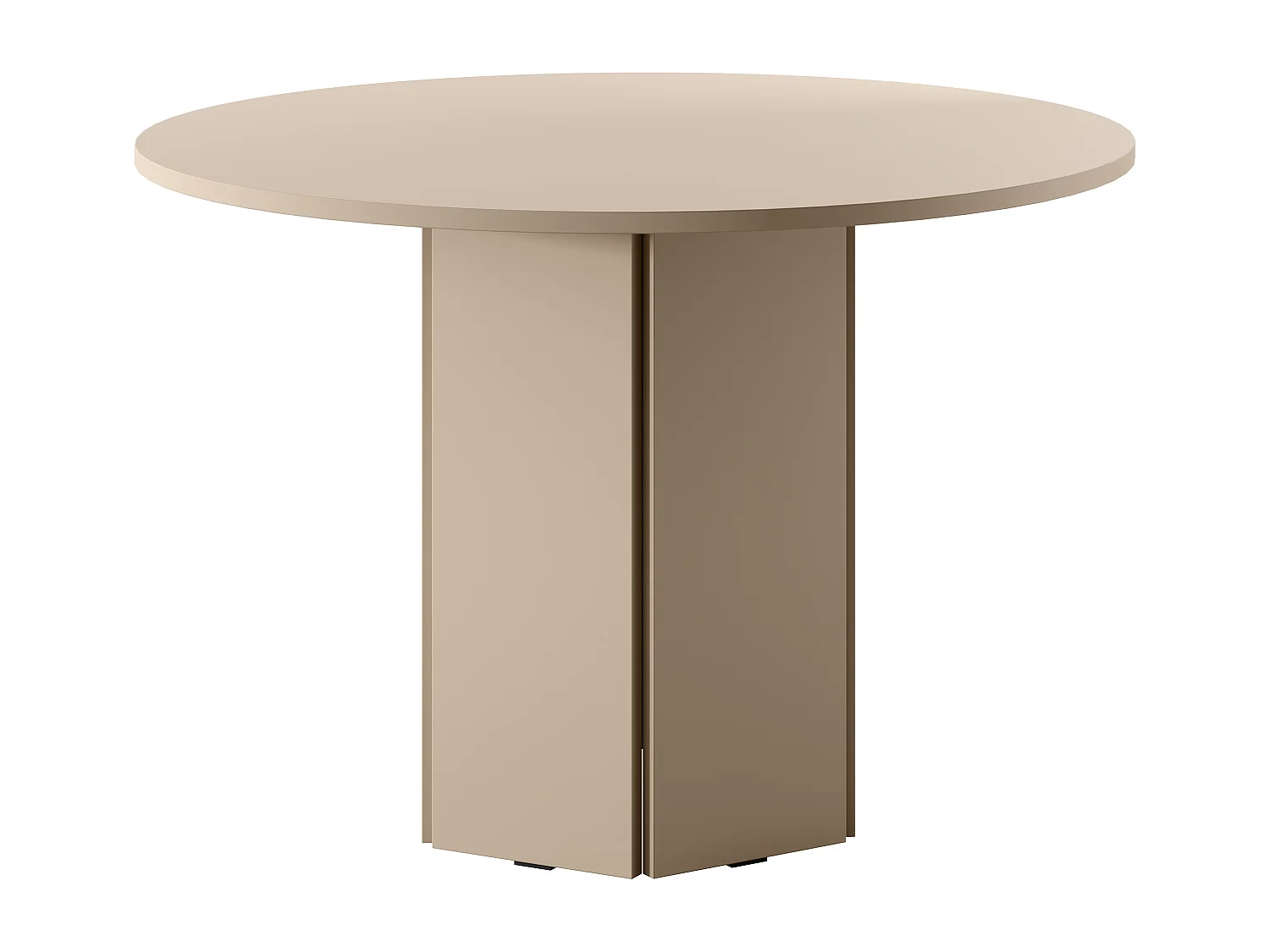 Esszimmertisch rund - beige cappuccino - 110 cm - HEXA