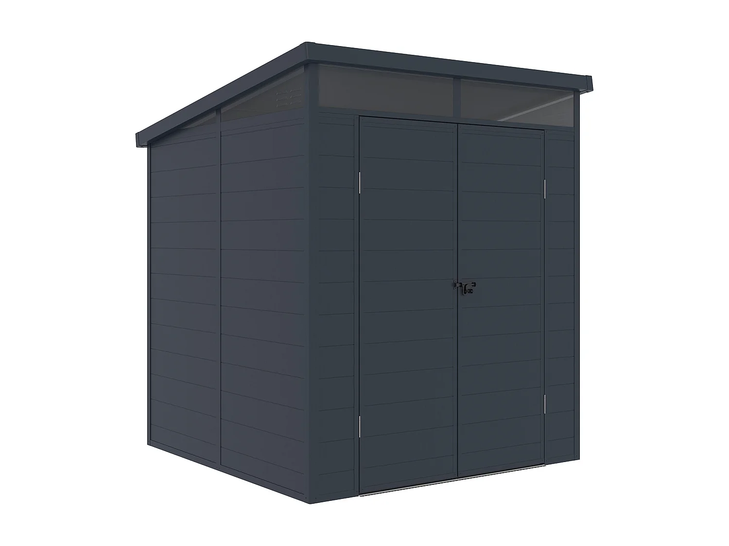 Abri de jardin en résine gris anthracite 3,65 m² avec plancher - MINARO