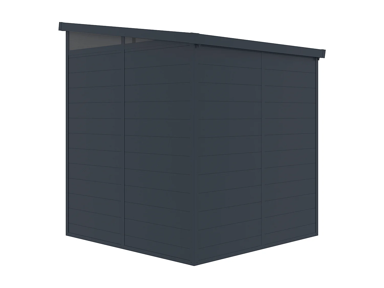 Abri de jardin en résine gris anthracite 3,65 m² avec plancher - MINARO