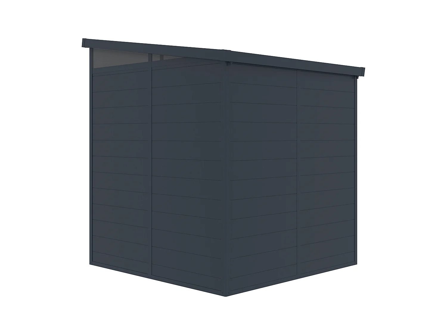 Abri de jardin en résine gris anthracite 3,65 m² avec plancher - MINARO