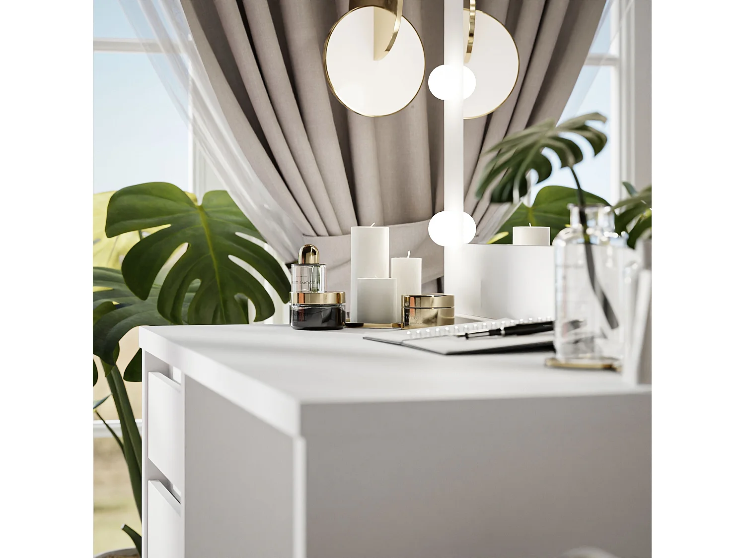 Coiffeuse GLAMOUR Push-open