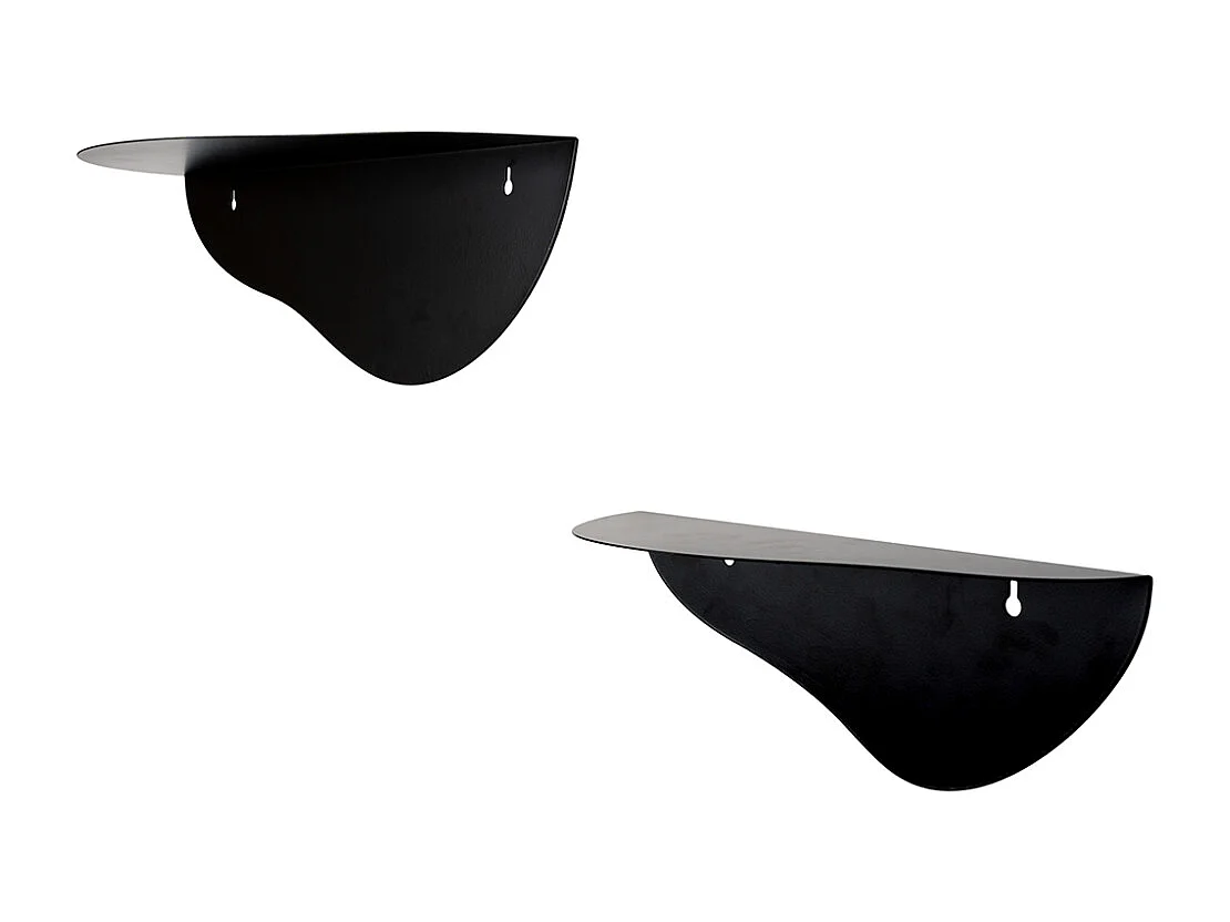 Étagères en métal noir (lot de 2)