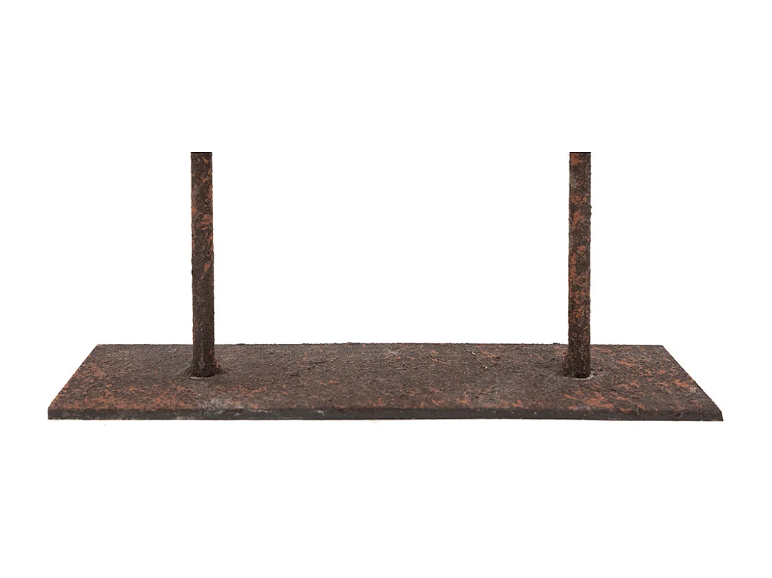 Poisson sur pied en bois recyclé et métal Petit modèle