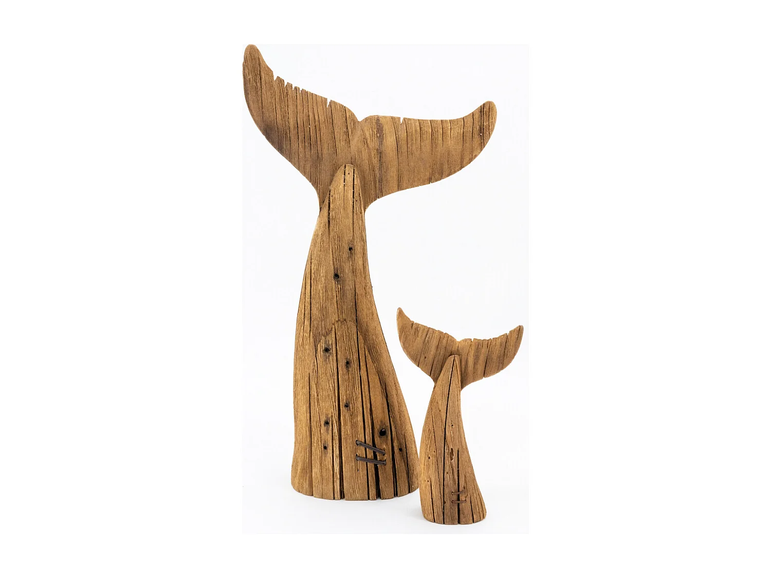 Queue de baleine en bois recyclé Grand modèle