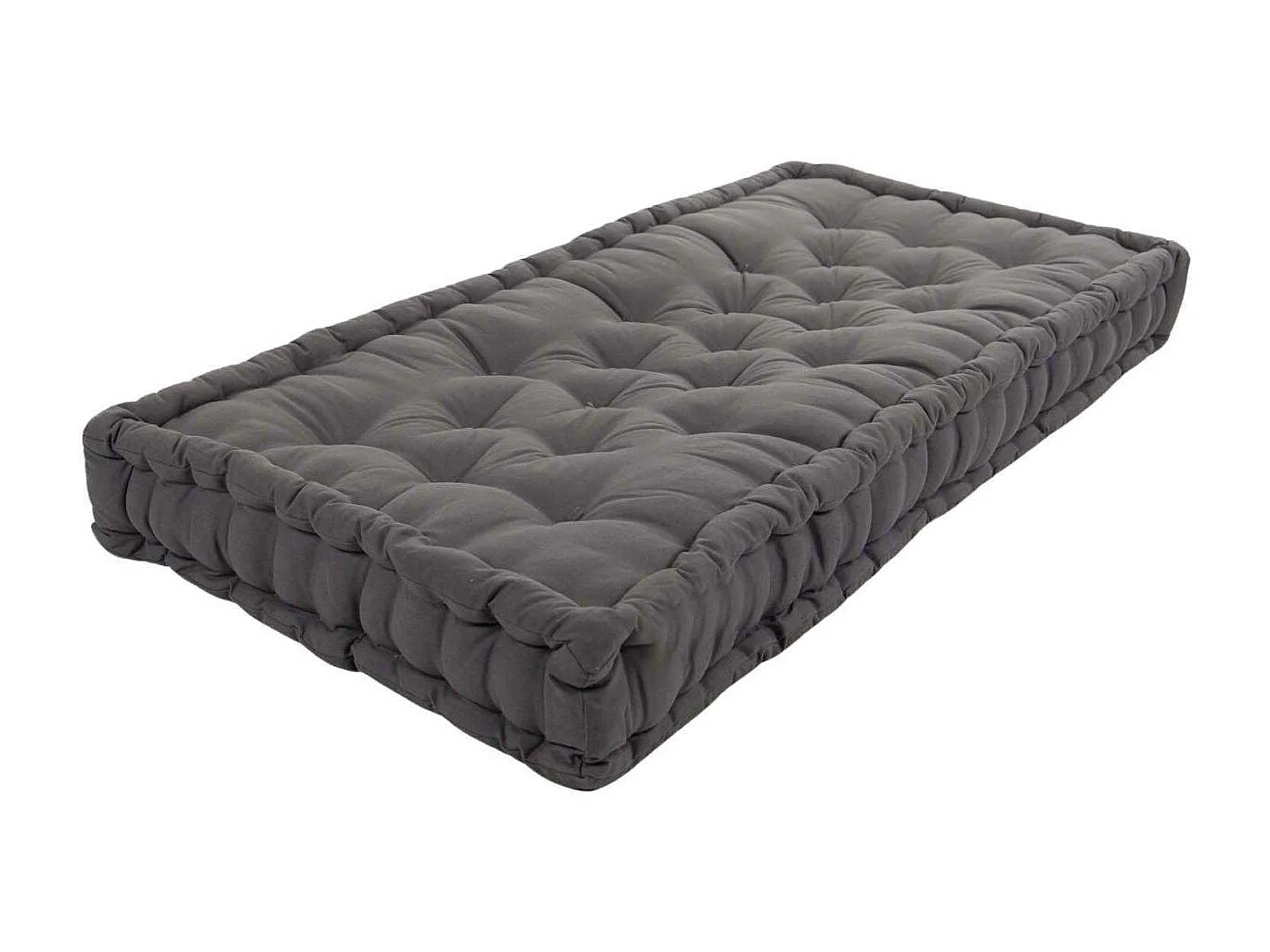 Matelas de sol en coton 120 x 60 cm Gris anthracite