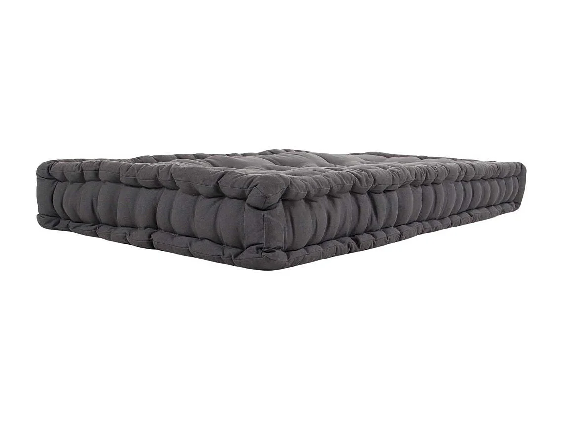 Matelas de sol en coton 120 x 60 cm Gris anthracite