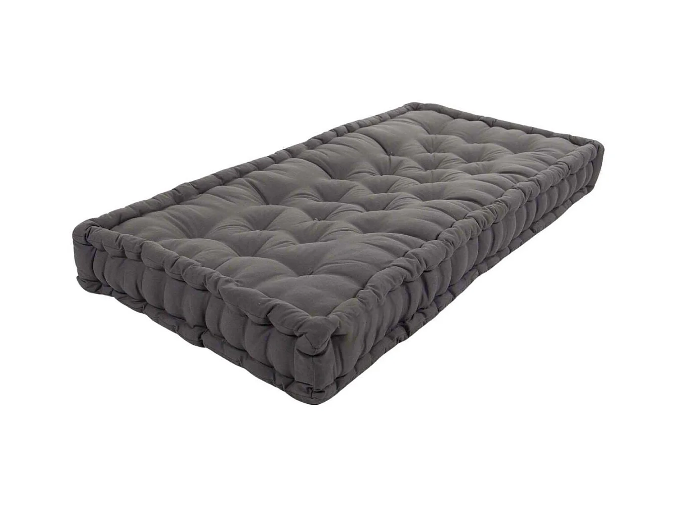 Matelas de sol en coton 120 x 60 cm Gris anthracite