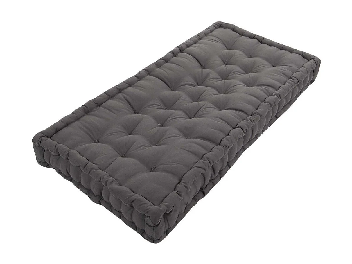 Matelas de sol en coton 120 x 60 cm Gris anthracite