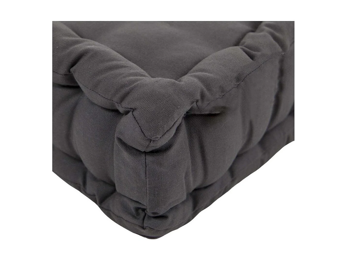 Matelas de sol en coton 120 x 60 cm Gris anthracite