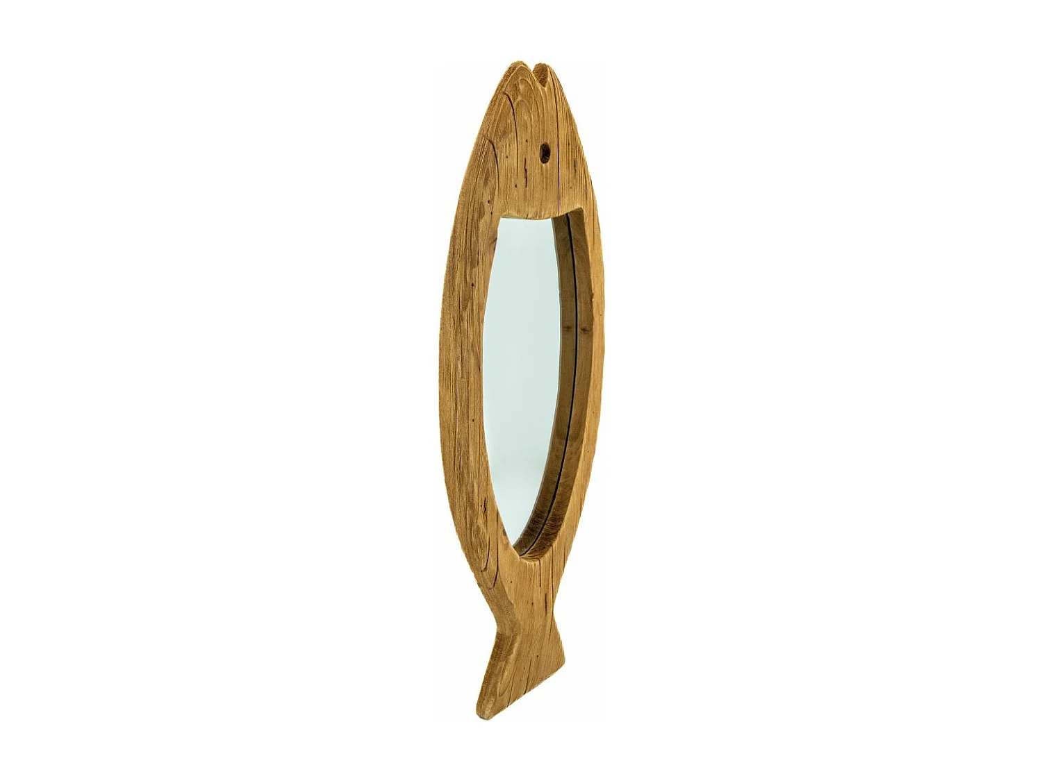 Miroir poisson en bois recyclé Petit modèle