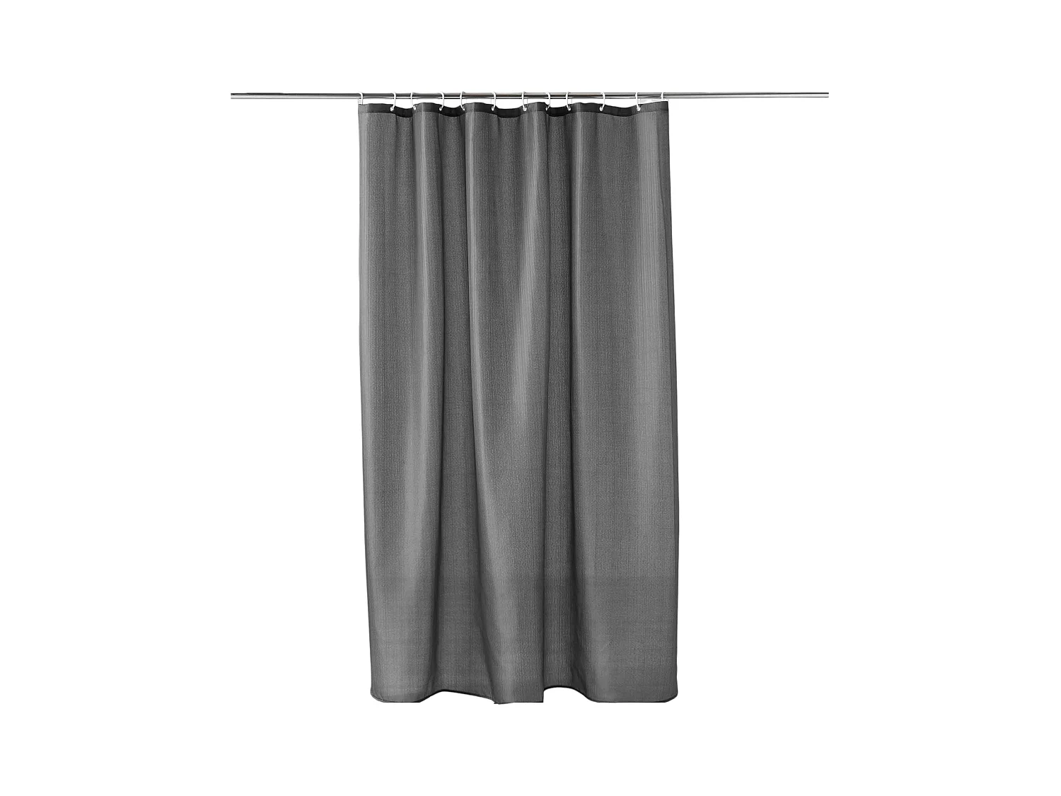 Rideau de douche avec crochets 180 x 200 cm Yalline anthracite