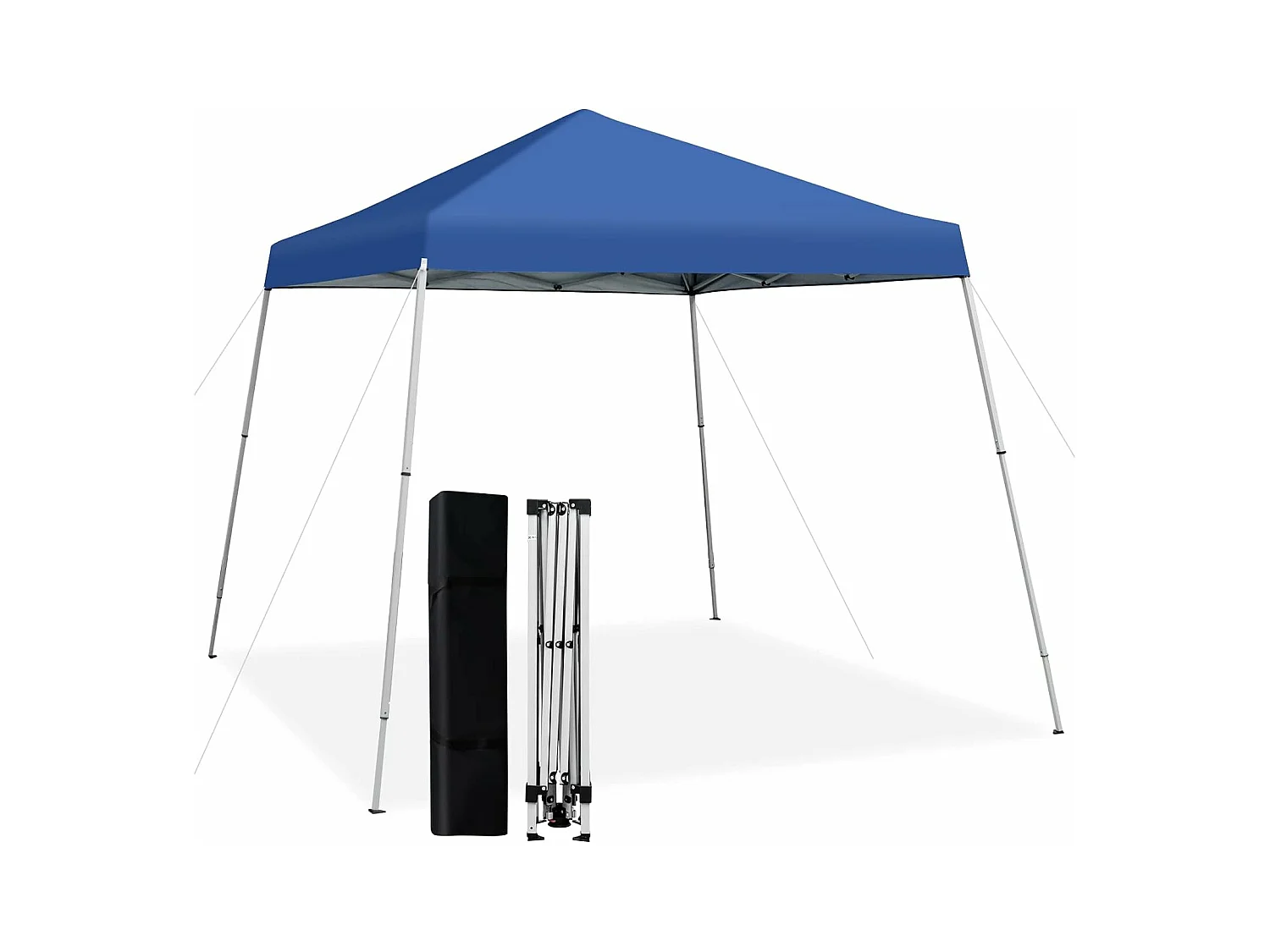 Tonnelle de Jardin Instantanée Pliable 3x3m/Tente de Jardin 3 Hauteurs Réglable Sac avec Sangles Anti-UV 50+ Imperméable pour Marché Patio CamBoisg Bleu