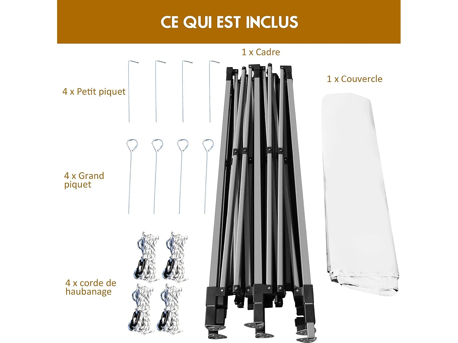 Tonnelle de Jardin Escamotable Pliable 3x3M, Tente de Fête Imperméable Protection Solaire 3 Hauteurs 305/320/335 cm avec Sac de Rangement à roulettes, pour Marché Patio (Blanc)